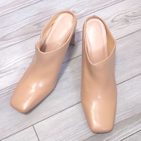 (63-1819) Coutgo Womens Square Toe Mules Slip On Snakeskin Sz 11 - Picture 4 of 9